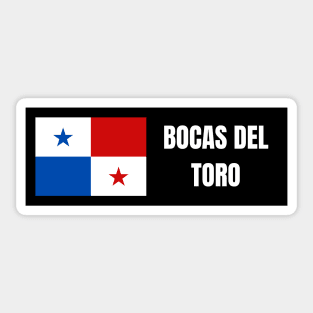 Bocas del Toro City with Panama Flag Sticker